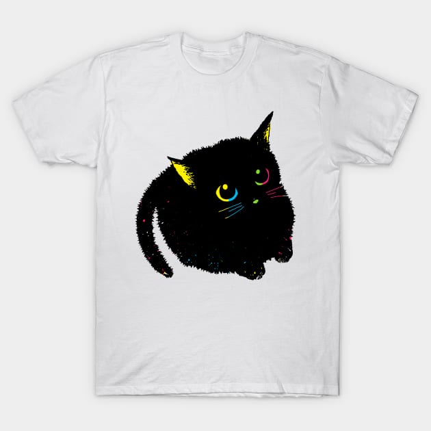 Cute black kitten T-Shirt by clingcling